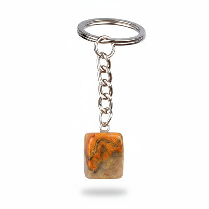 Porte-clés | Pierre précieuse taillée | Sivalc Crazy agate