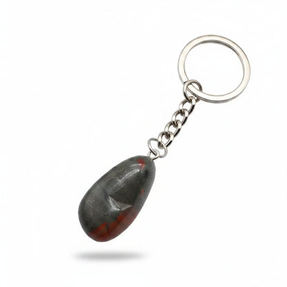 Porte-clés | Pierre précieuse taillée | Sivalc Dragon Blood Stone / 15x30-20x40mm