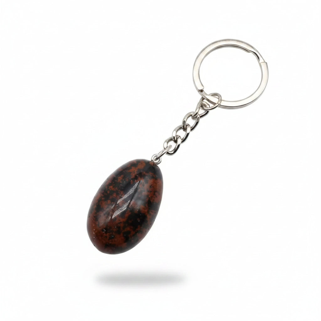 Porte-clés | Pierre précieuse taillée | Sivalc Golden Swan Stone / 15x30-20x40mm