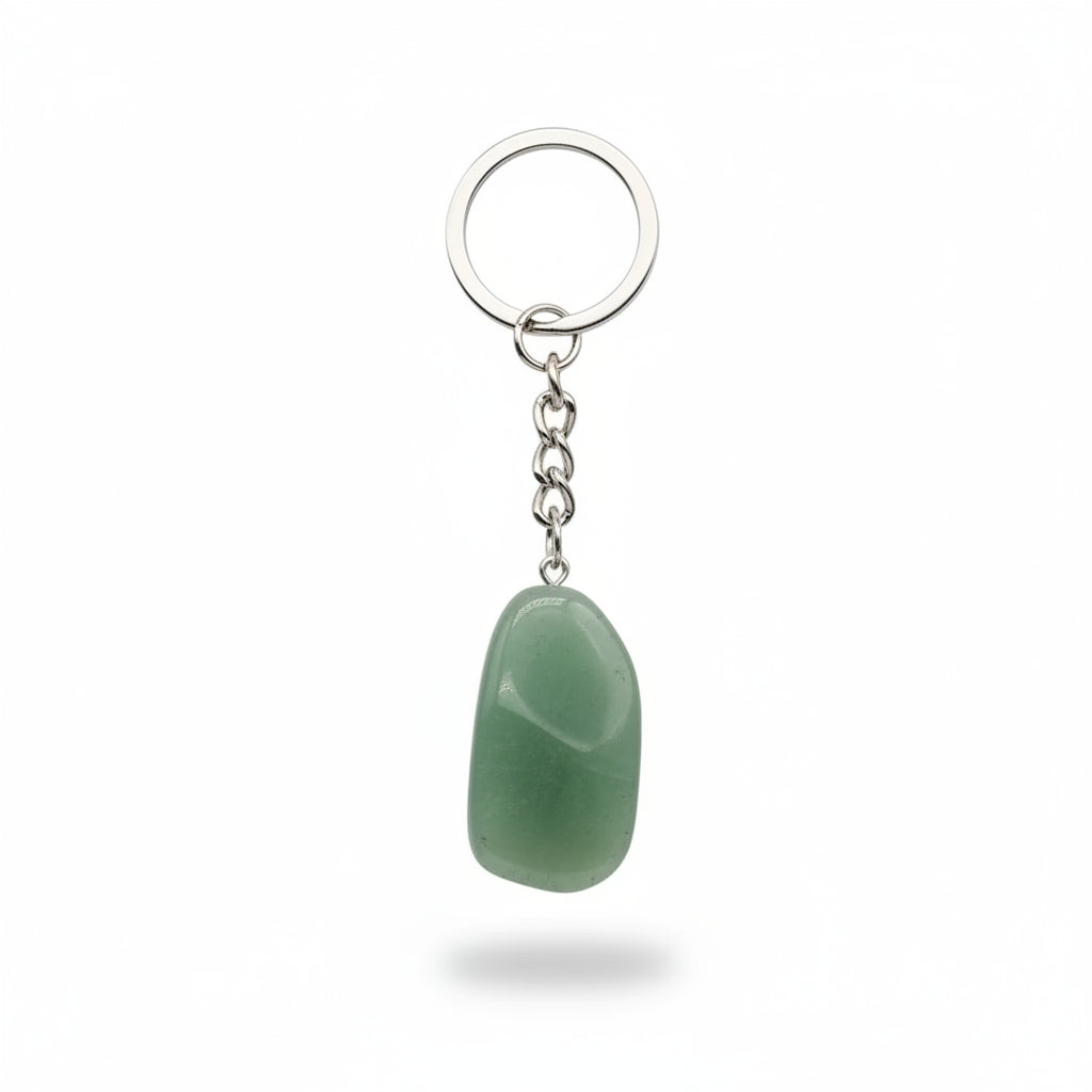 Porte-clés | Pierre précieuse taillée | Sivalc Green Aventurine / 15x30-20x40mm
