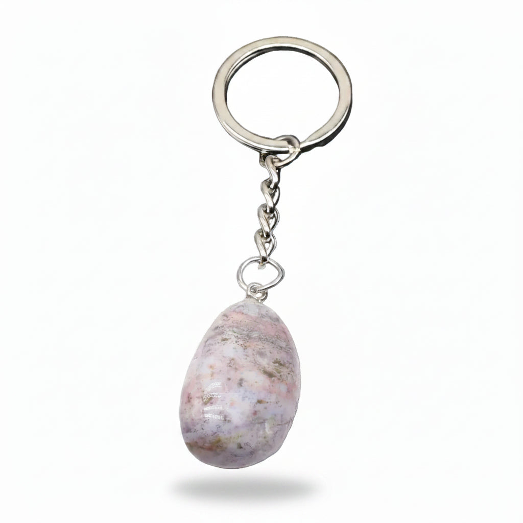 Porte-clés | Pierre précieuse taillée | Sivalc Indian Agate / 15x30-20x40mm