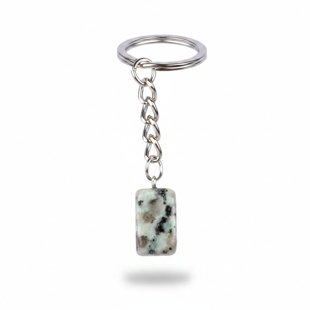 Porte-clés | Pierre précieuse taillée | Sivalc Kiwi stone