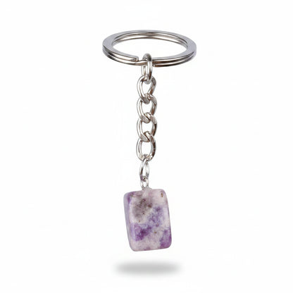 Porte-clés | Pierre précieuse taillée | Sivalc Lepidolite