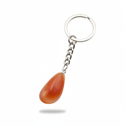 Porte-clés | Pierre précieuse taillée | Sivalc Light Red Agate / 15x30-20x40mm