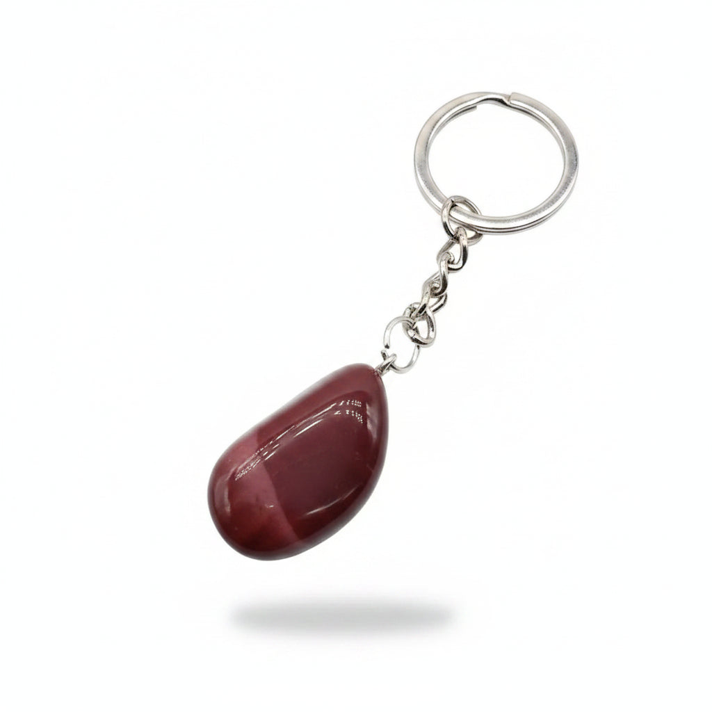 Porte-clés | Pierre précieuse taillée | Sivalc Rainbow Stone / 15x30-20x40mm