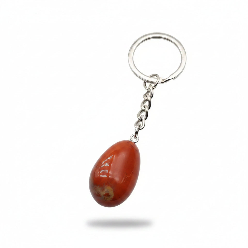 Porte-clés | Pierre précieuse taillée | Sivalc Red Stone / 15x30-20x40mm