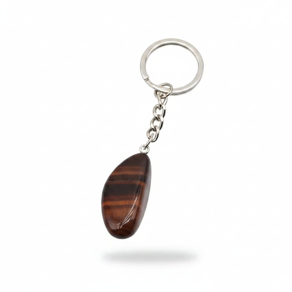Porte-clés | Pierre précieuse taillée | Sivalc Red Tiger Eye / 15x30-20x40mm