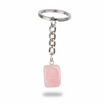 Porte-clés | Pierre précieuse taillée | Sivalc Rose Quartz