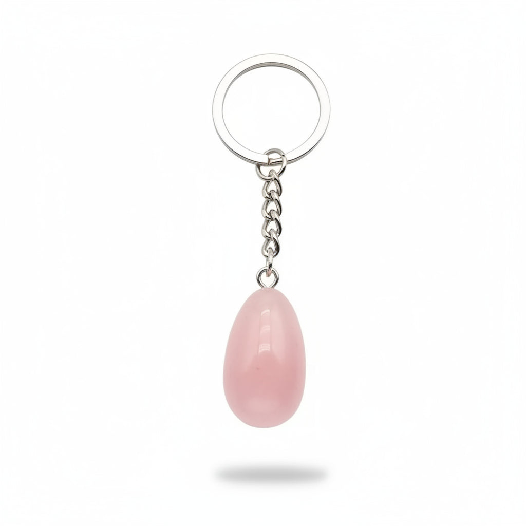 Porte-clés | Pierre précieuse taillée | Sivalc Rose Quartz / 15x30-20x40mm