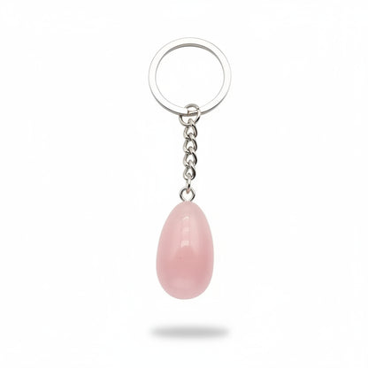 Porte-clés | Pierre précieuse taillée | Sivalc Rose Quartz / 15x30-20x40mm