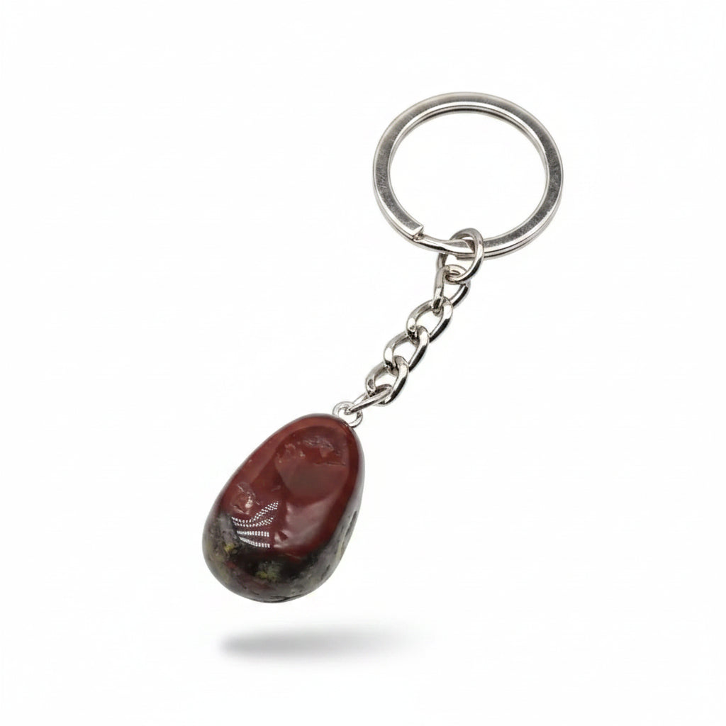 Porte-clés | Pierre précieuse taillée | Sivalc Saffron Stone / 15x30-20x40mm