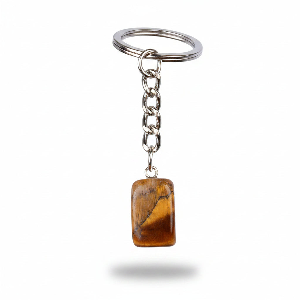 Porte-clés | Pierre précieuse taillée | Sivalc Tiger Eye
