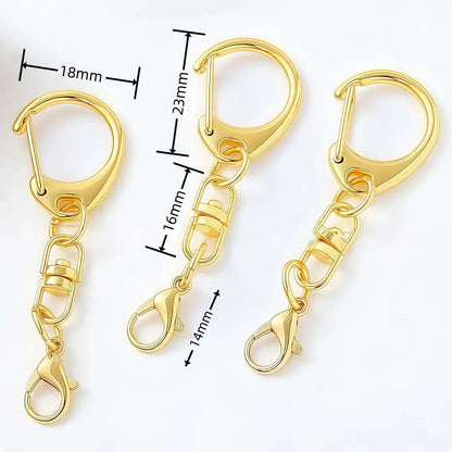 Porte-clés | Pince de homard | Sivalc Gold Color / 10 PCS