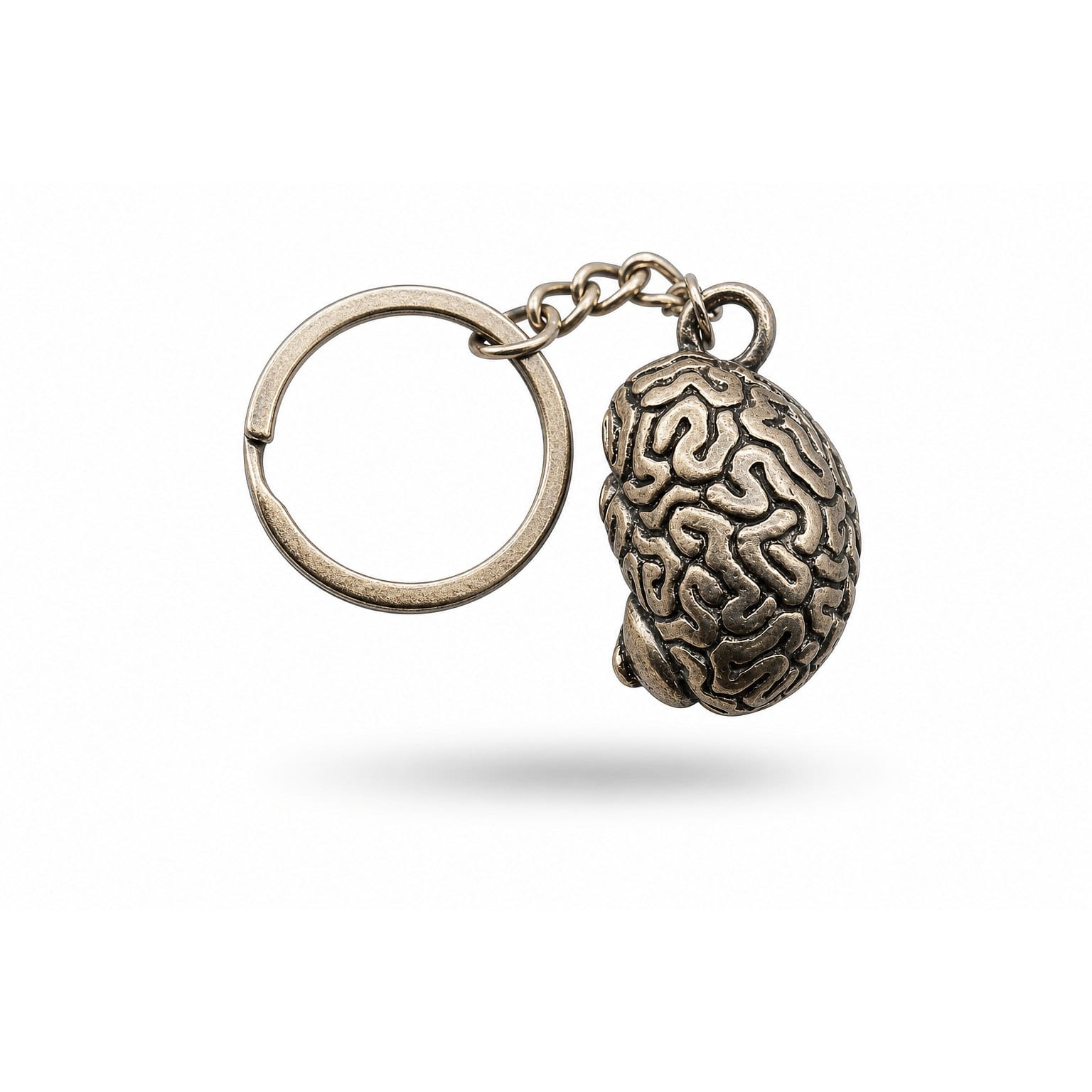 Porte-clés Symboles Médicaux Soignant | Sivalc Cerveau 3D Bronze