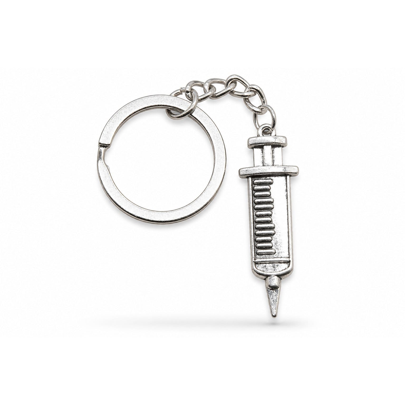 Porte-clés Symboles Médicaux Soignant | Sivalc Seringue 1 Argent