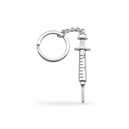 Porte-clés Symboles Médicaux Soignant | Sivalc Seringue 2 Argent