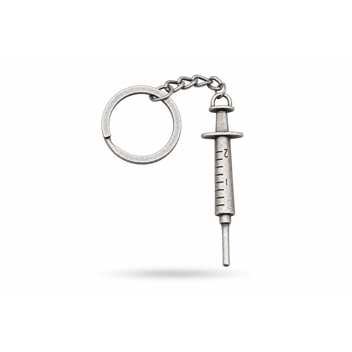 Porte-clés Symboles Médicaux Soignant | Sivalc Seringue 4 Argent