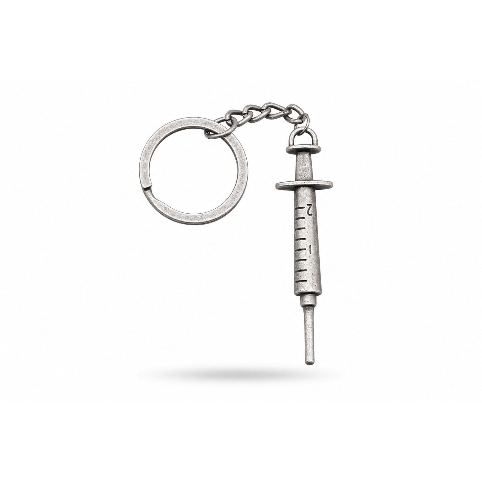 Porte-clés Symboles Médicaux Soignant | Sivalc Seringue 4 Argent