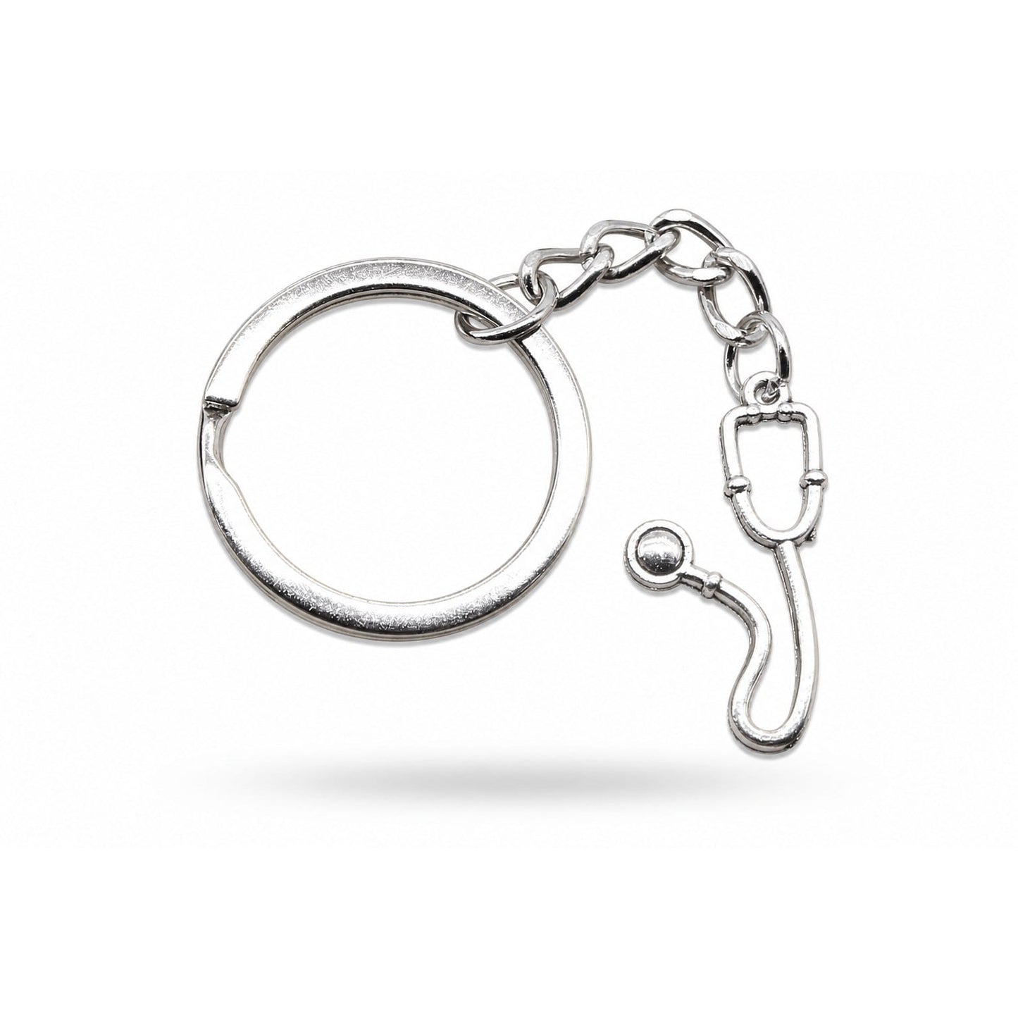 Porte-clés Symboles Médicaux Soignant | Sivalc Stéthoscope Argent