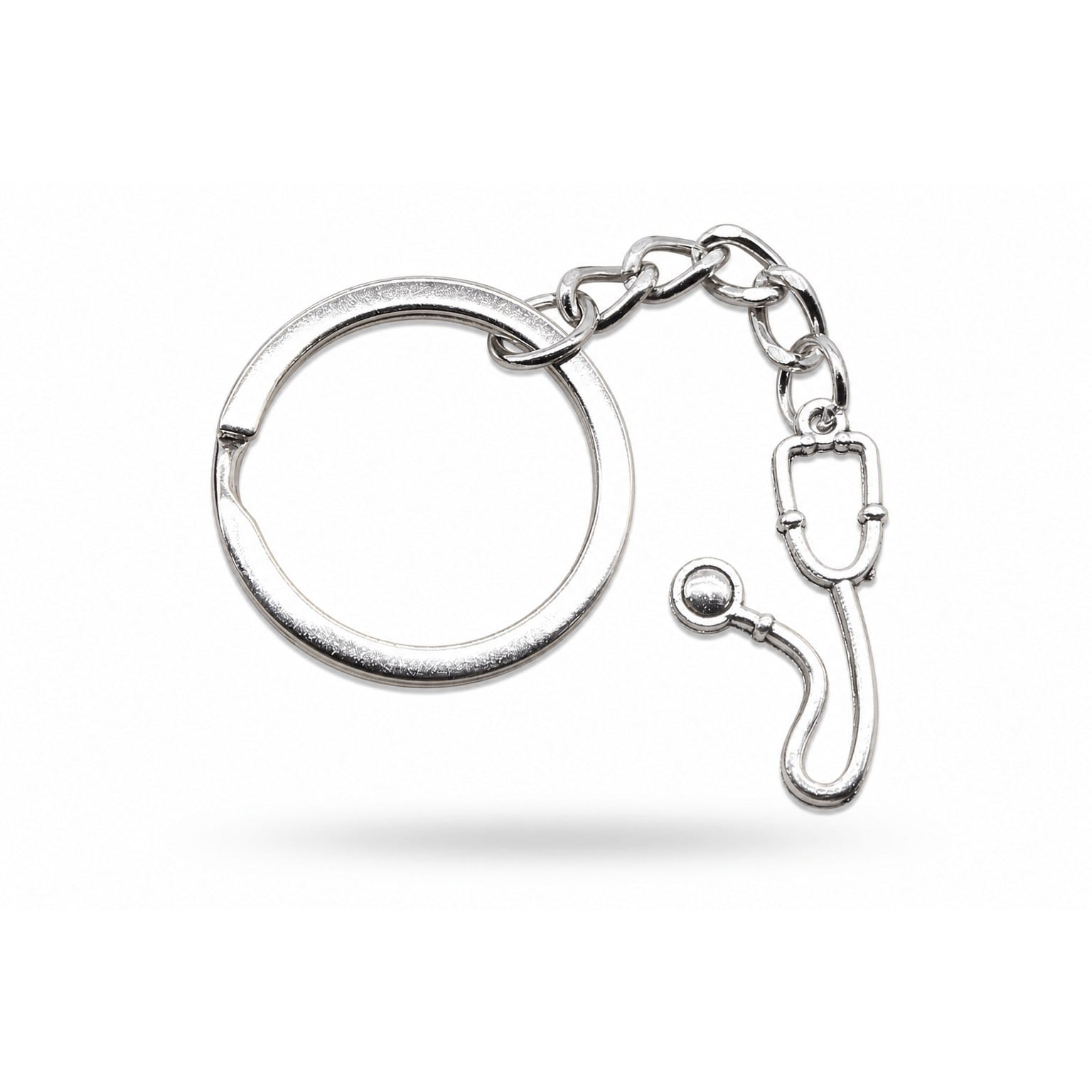 Porte-clés Symboles Médicaux Soignant | Sivalc Stéthoscope Argent