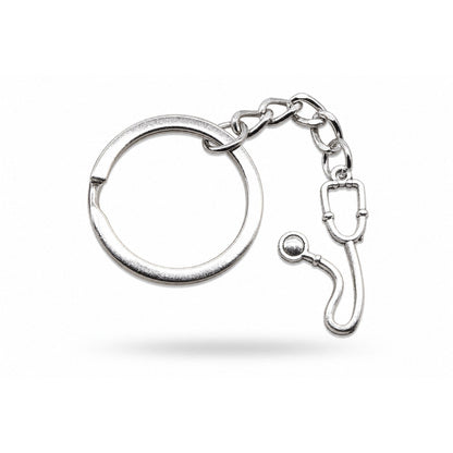 Porte-clés Symboles Médicaux Soignant | Sivalc Stéthoscope Argent
