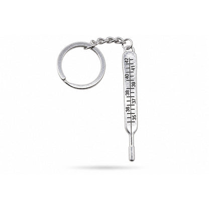 Porte-clés Symboles Médicaux Soignant | Sivalc Thermomètre Argent
